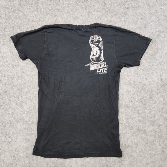 Dom Rebel Machina 1982 Mens S Small Black Distressed Double Side Graphic T Shirt - Picture 11 of 14